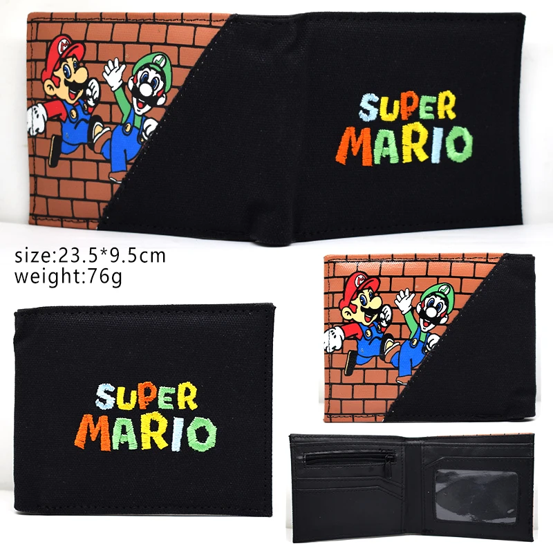 Новинка игровой кошелек Супер Марио с вышитым логотипом модный кожаный подарки