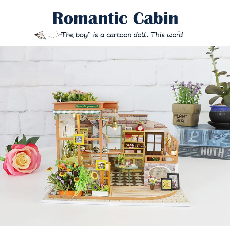 Cutebee Каса Кукольный дом миниатюрная мебель кукольный домик DIY Миниатюрные домики комната коробка театральные игрушки для детей Каса кукольный домик A04B