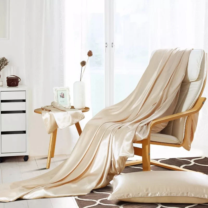 Пододеяльник 19 мм 100% шелк тутового шелкопряда бесшовный Размер King Queen белый