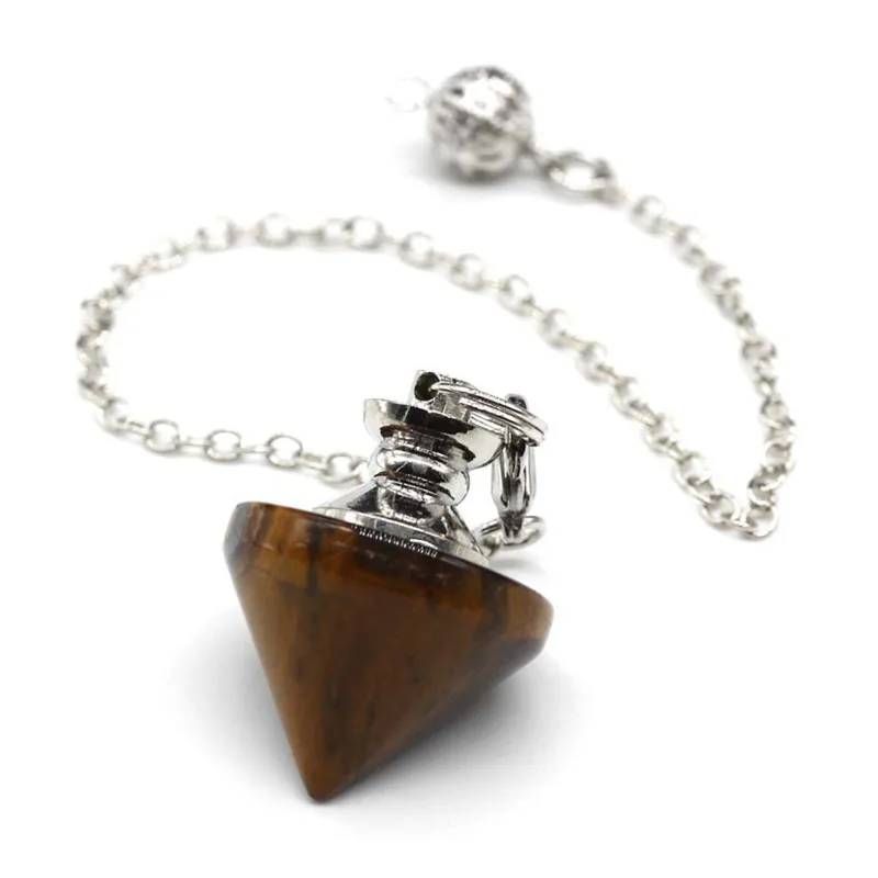 Маятниковая подвеска в форме конуса натуральный камень пули розовые и