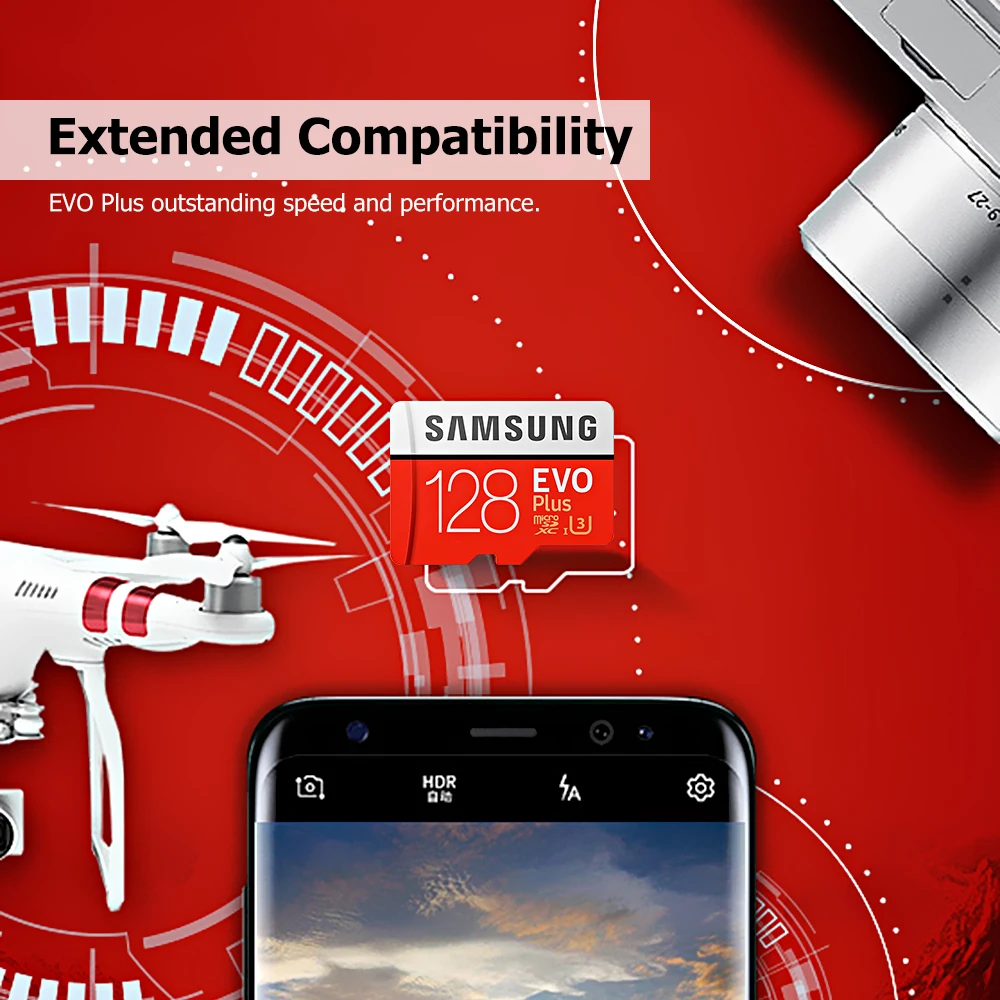 100% оригинальный SAMSUNG карты памяти 64 Гб 128 256 512 карта SDXC U1 U3 микро SD C10 UHS TF