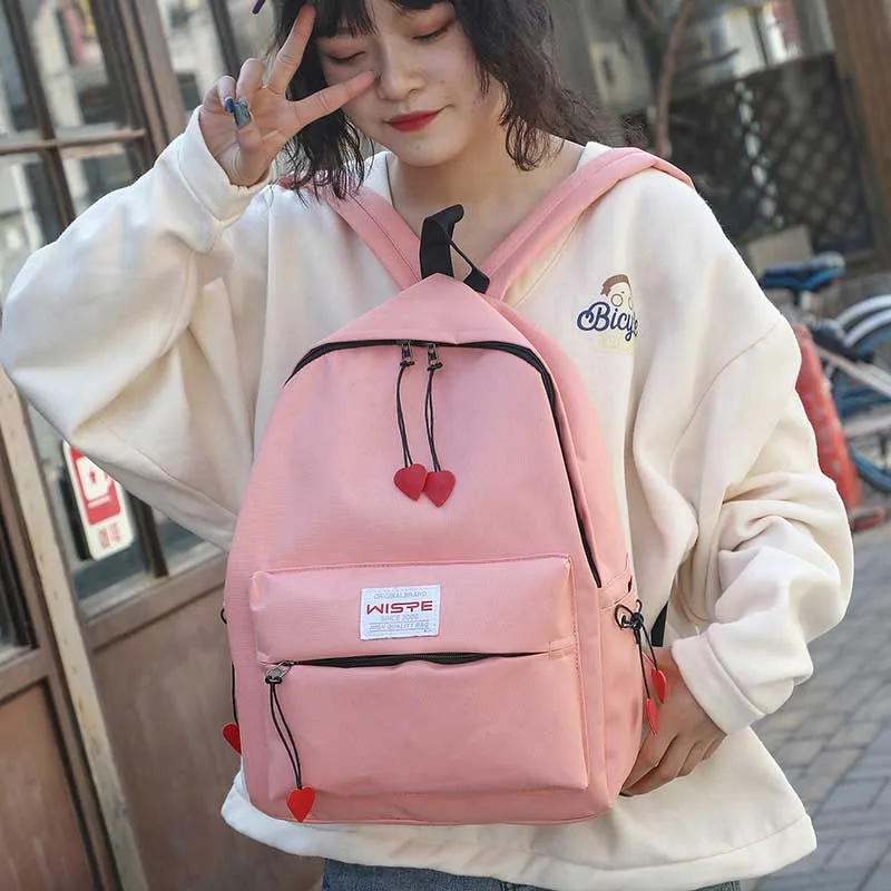 Pink SWDF элегантный дизайн мягкая ткань рюкзак женский вельветовый дизайн школьный рюкзак для девочек-подростков полосатый рюкзак для женщин - Цвет: Pink