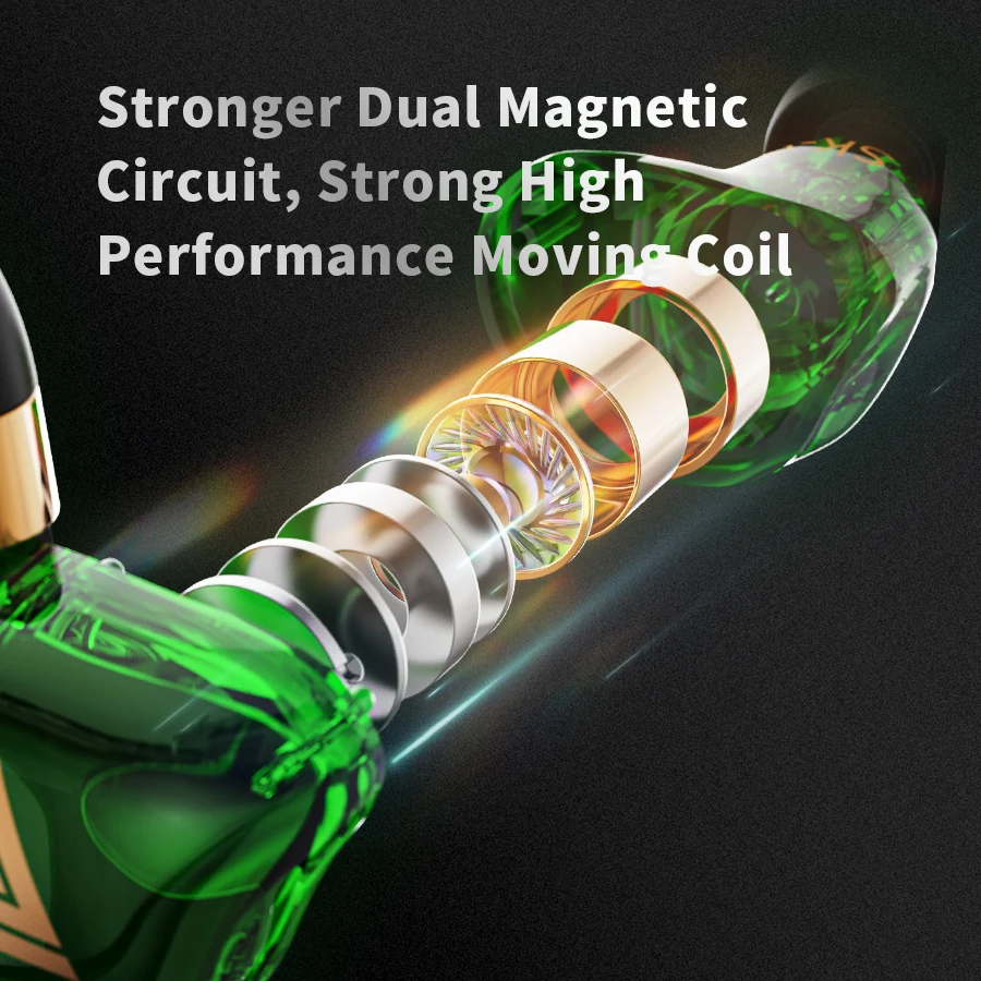 Оригинальные Медные Внутриканальные наушники QKZ SK9 с двойным приводом hi-fi