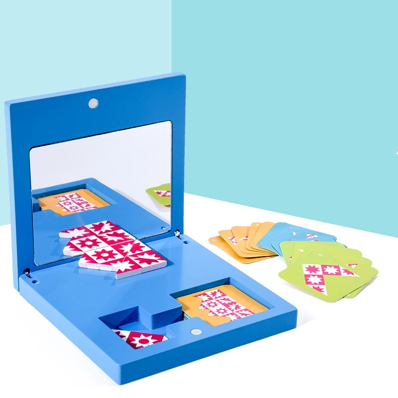 

Reflection Puzzle Wooden Children's Fun Jigsaw Puzzle Whole Brain Space Thinking Logical Reasoning Intelligence Toys