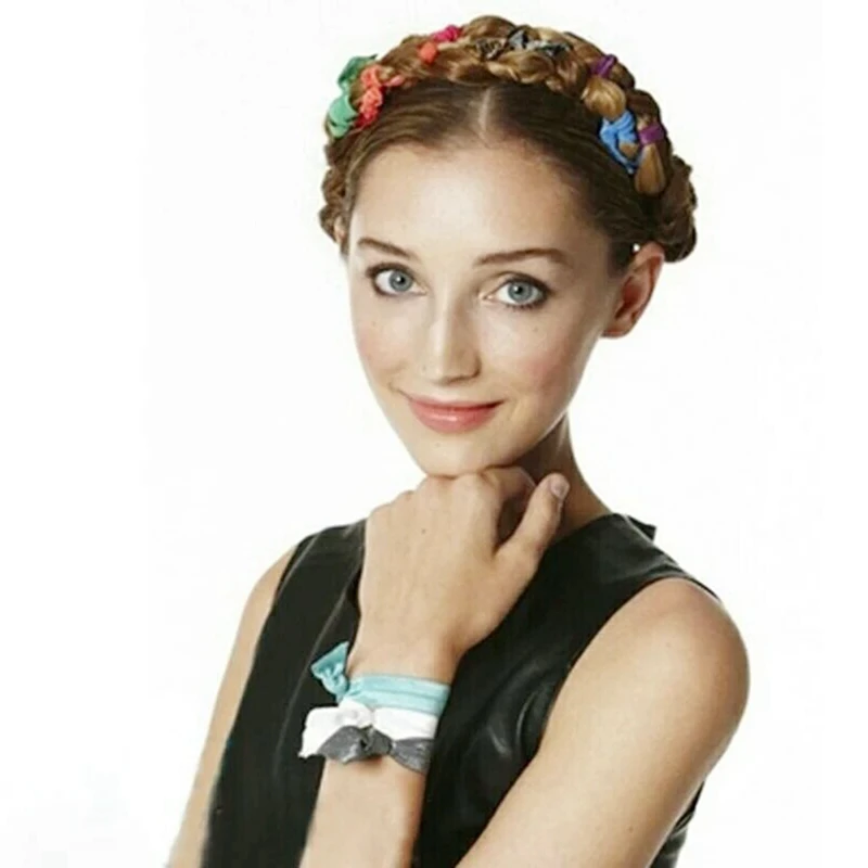 

Women Streamers Scrunchies 30 PCS Elastic Ribbon Hair Tie Ponytail Holder Cloth Bracelet Girl Korean Sweet Hair Accessories