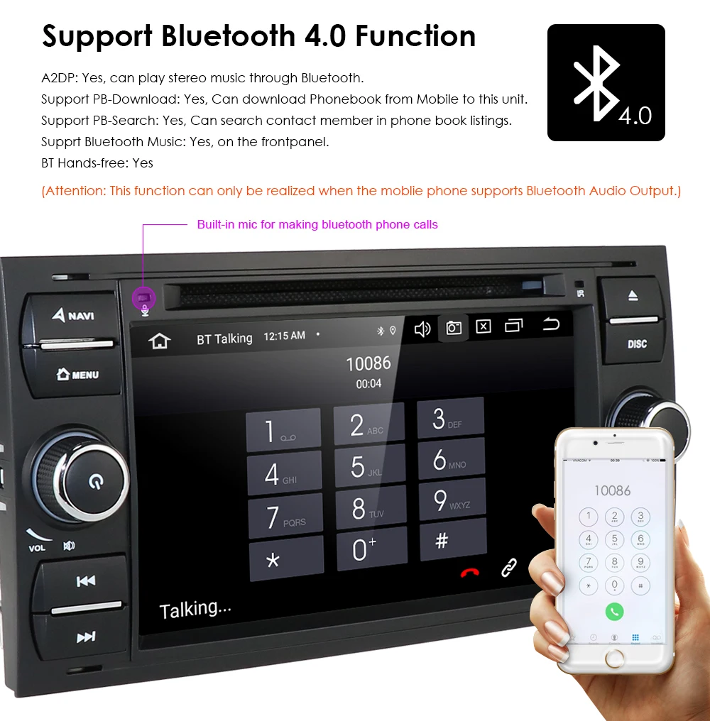 64G OctaCore Android9.0 автомобильный аудио gps для FORD FOCUS C-MAX автомобильный dvd-плеер Автомобильный мультимедийный стерео головное устройство 1024*600 4G ram CD