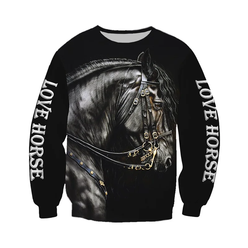 

Fashion beauty horse racing limited edition new 3D zipper Hoodie long sleeve Sweatshirt Jacket Pullover