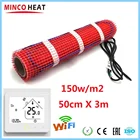 MINCO HEAT 50 см x 3 м 150 Втм2 теплый Нагревательный мат м2 под плиткой деревянный пол с умным WiFi термостатом