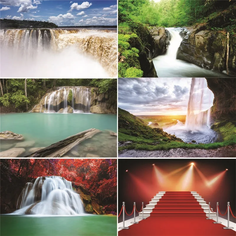 

Vinyl Custom Photography Backdrops Prop Waterfall Photography Background HS20228-13