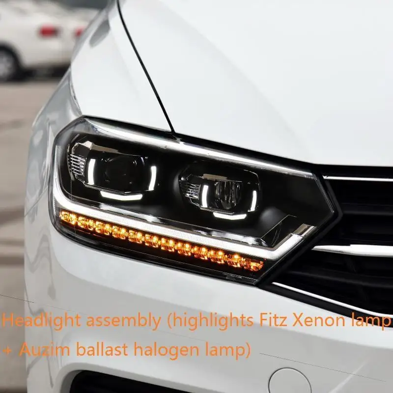 Neblineros Running Exterior Luces Led Para Авто Cob фары передние противотуманные задние Автомобильные фары в сборе 16 17 для Volkswagen Bora - Цвет: MODEL L