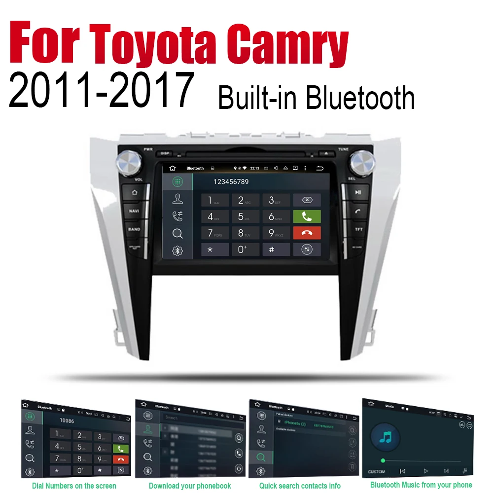 ZaiXi Android 2 Din Авто Радио DVD для Toyota Camry 2011 ~ 2017 автомобильный мультимедийный плеер GPS