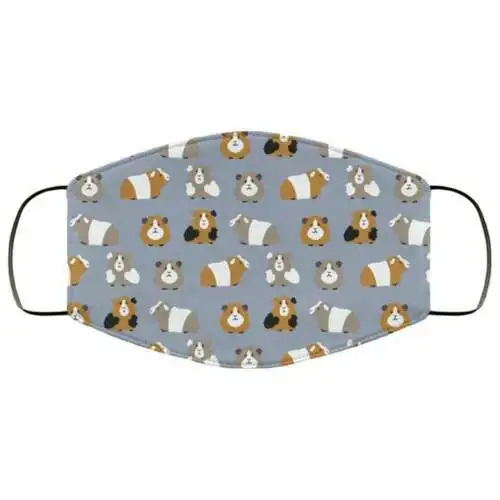 

Guinea Pig Face Mask, Animal Lover Gift Lightweight Mask