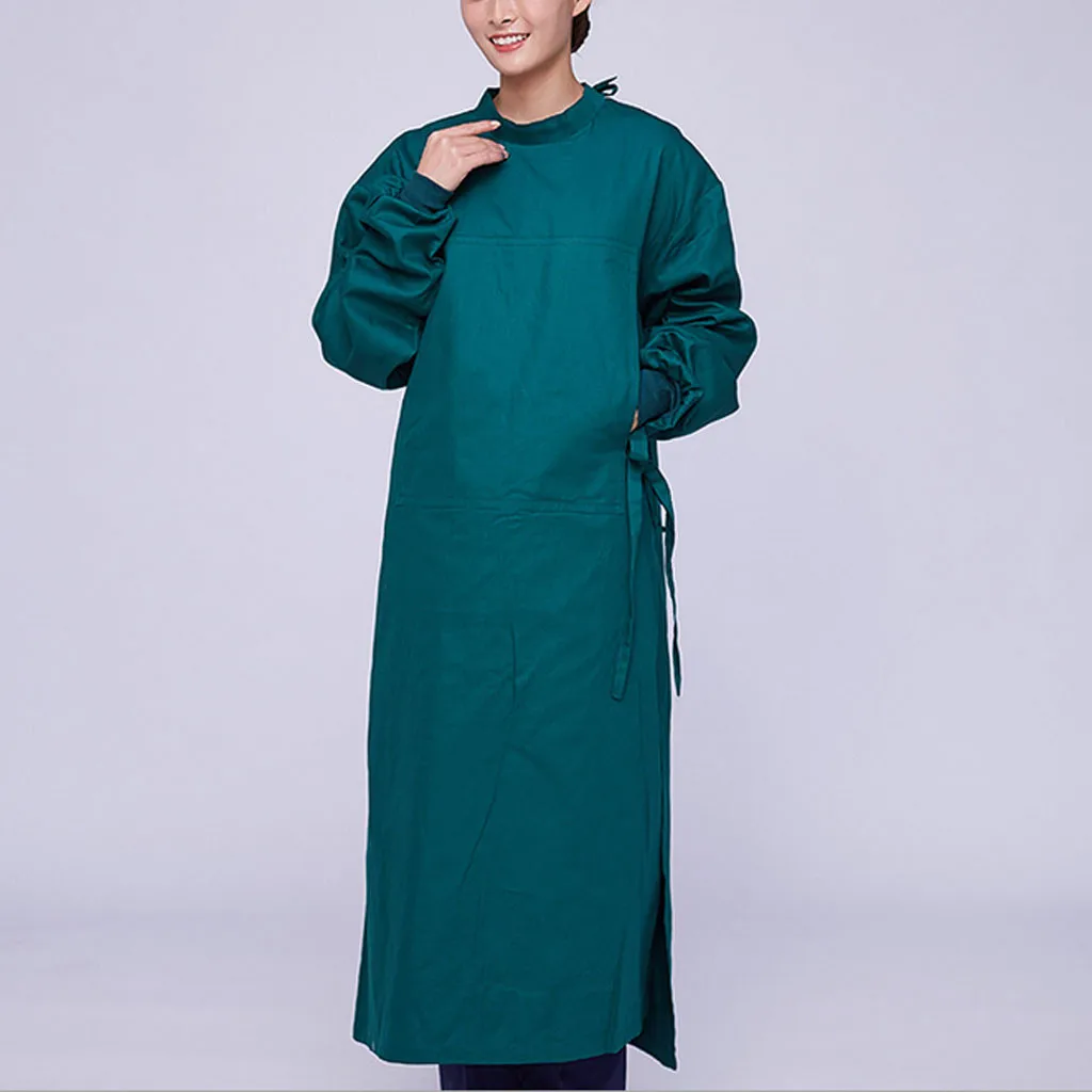 Operating gown men and women long sleeve white coat room hand-washing gown doctor take isolation clothing Beauty Salon Workwear