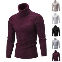 fall winter mens casual slim turtleneck sweater rollneck warm long sleeve knitted thermo jumper tops knitwear plus size male