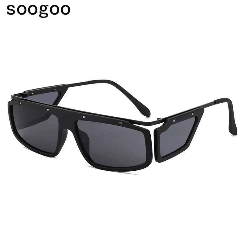 

2021 New Steampunk Male Designer Sunglasses For Men Square Face Sun Glasses Women Luxury Brand Vintage Rectangle Eyewear UV 400