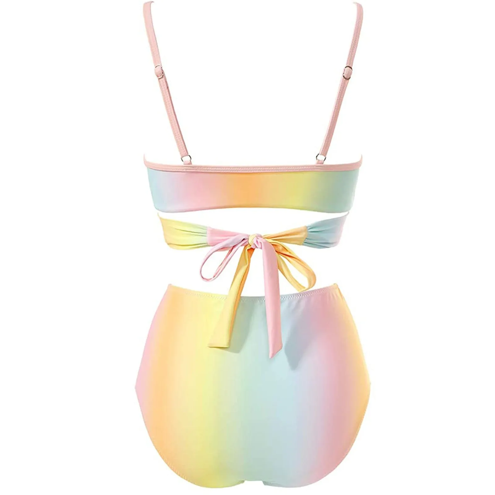 

Sexy Bandeau Bikini Set Women Floral Random Print Bikini Set Push-Up Swimsuit Beachwear Padded Swimwear Bathing Suit