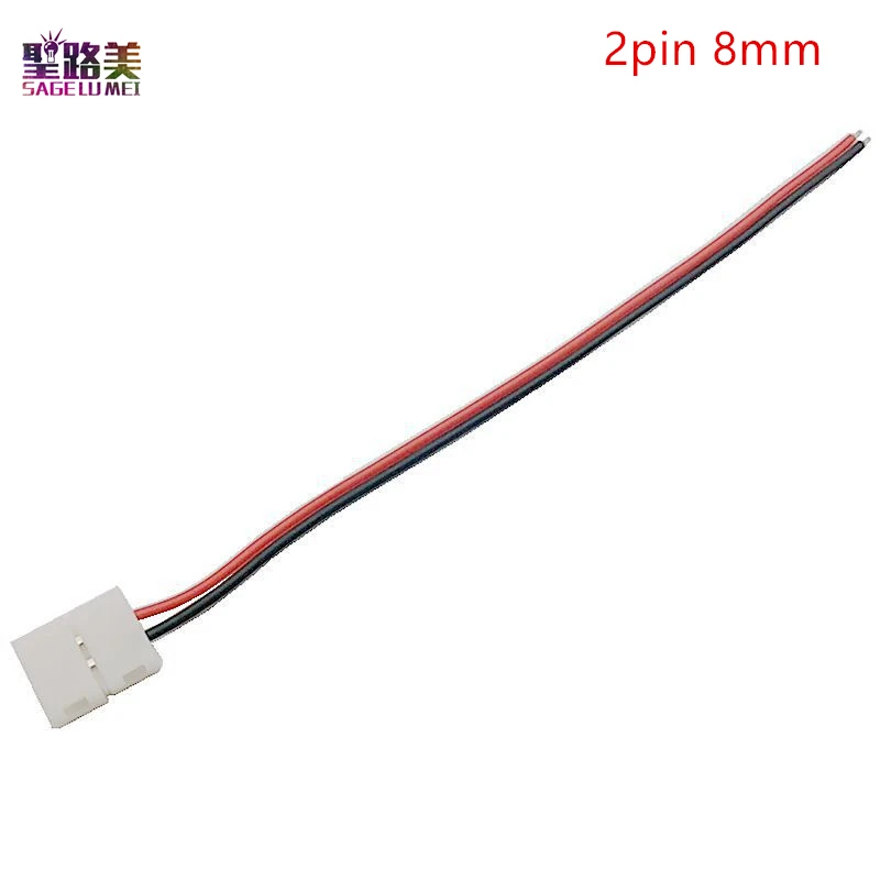 10 шт./лот 8 мм/10 мм 2Pin Светодиодная лента Соединительный кабель адаптер не нужно