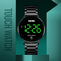 for men digital watch touch screen stainless steel strap watch men fashion waterproof led display clock male