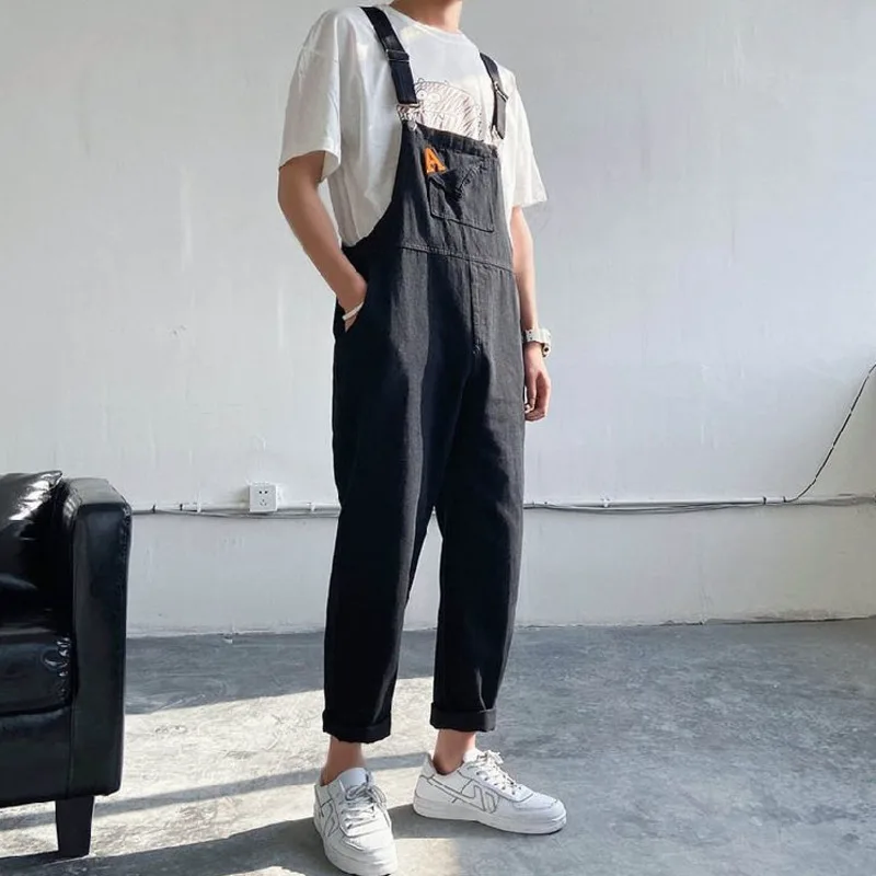 

2020 Men's Fashion Trend Baggy Homme Casual Pants Cargo Pocket Wash Jeans Black Color Biker Denim Trousers Plus Size S-2XL