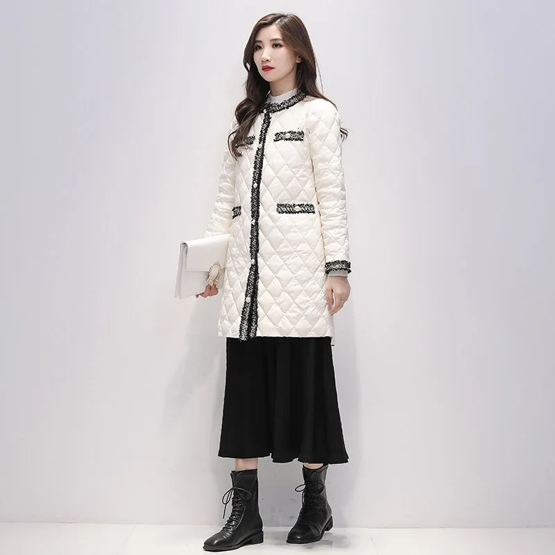 FTLZZ женский ультра светильник 90% пуховик зимняя куртка элегантный тонкий белый