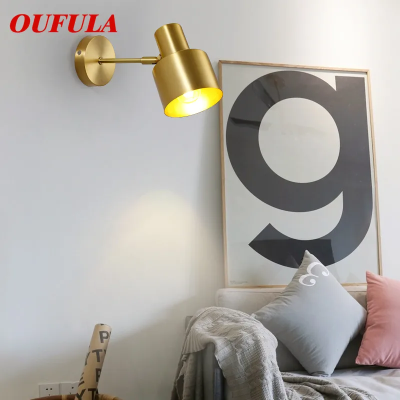 

OULALA Indoor Wall Lamps Fixture Copper Modern LED Sconce Contemporary Creative Decorative For Home Foyer Corridor Bedroom