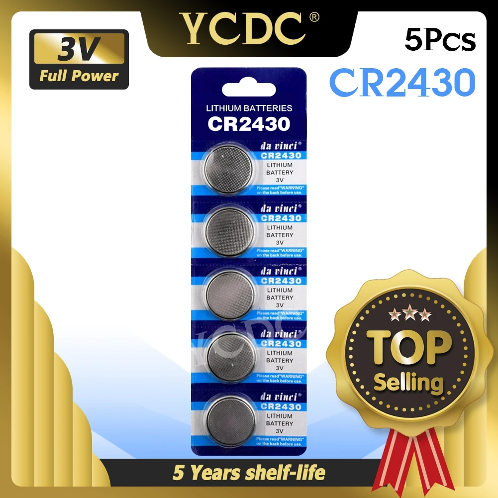 YCDC + Pilas Boton горячая Распродажа 5 шт. оригинальная оптовая продажа CR2430 DL2430 2430 3 в