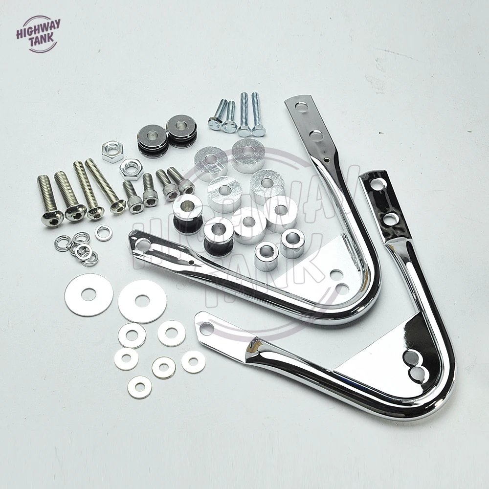 

Chrome Motorcycle 2 UP Tour Pak Pack Luggage Rack Moto Rear decoration case for Harley Davidson FLHT FLHX FLTR 1997-2008
