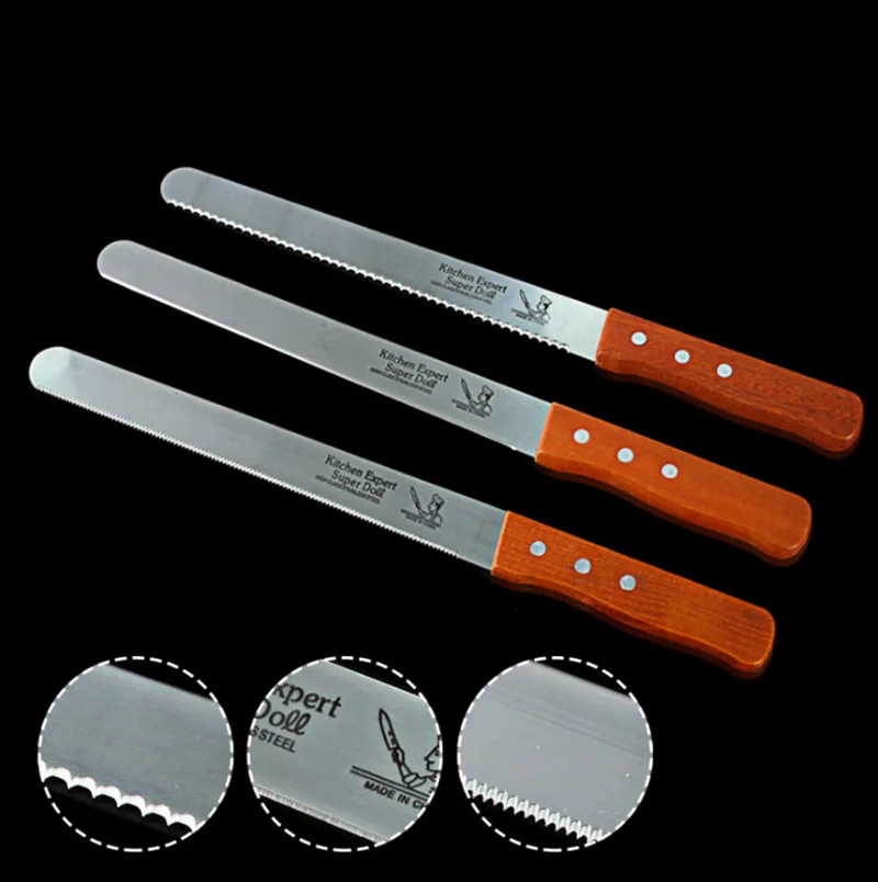 Нож для нарезки хлеба пилообразный нож торта тостов нержавеющая сталь 12 дюймов