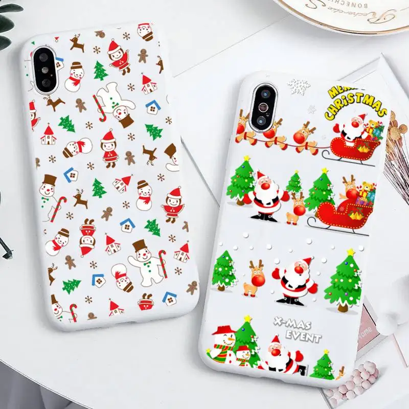 

Christmas Phone Case For Iphone 11 12 Pro Max X 6 6s 7 8 Plus XS XR 12mini Se 2020 Candy Phone Cases