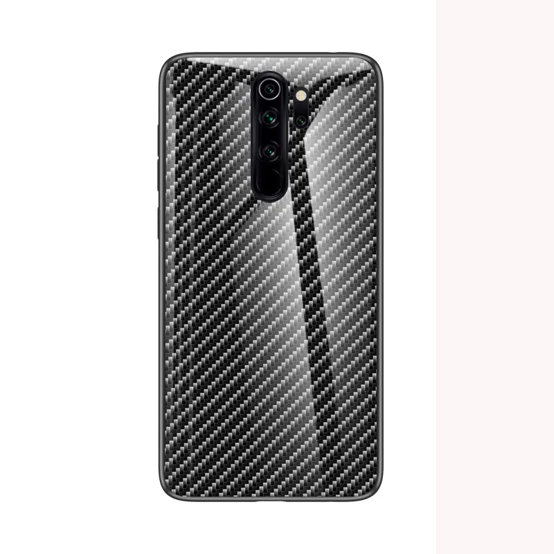 Черный Для Xiaomi Redmi Note 8 Pro Чехол из закаленного стекла с градиентом задняя крышка Мягкий силиконовый чехол для телефона для Redmi Note 8T 8 Pro - Цвет: Черный