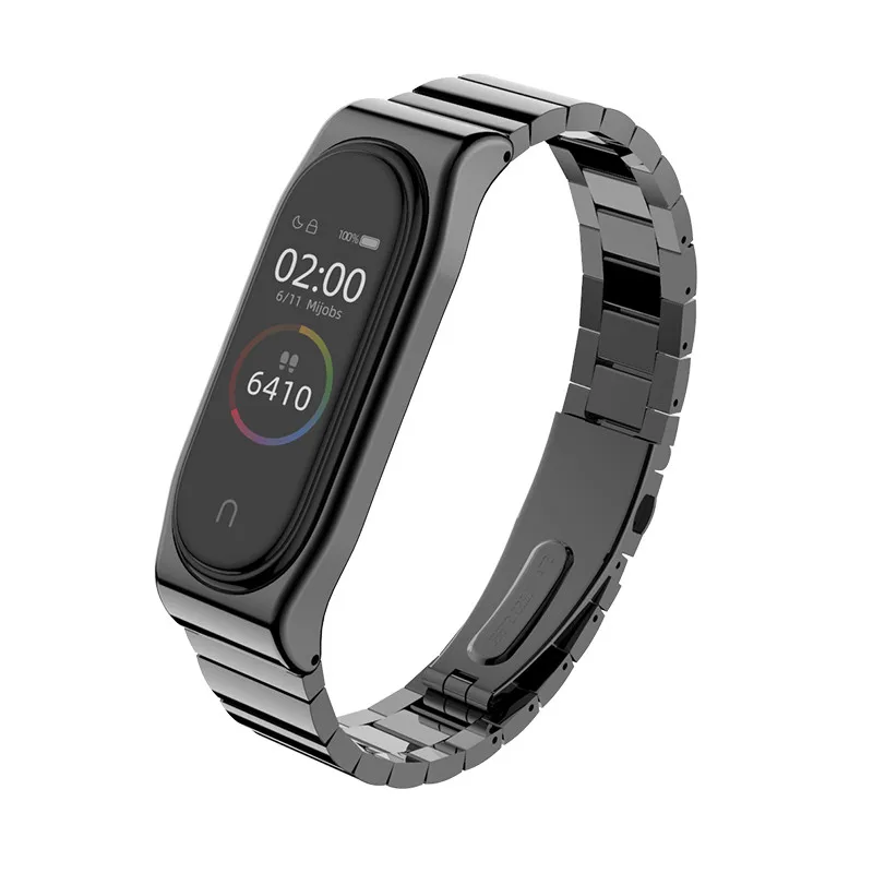 Металлический ремешок для Xiaomi Mi Band 4 Безвинтовой браслет из нержавеющей стали