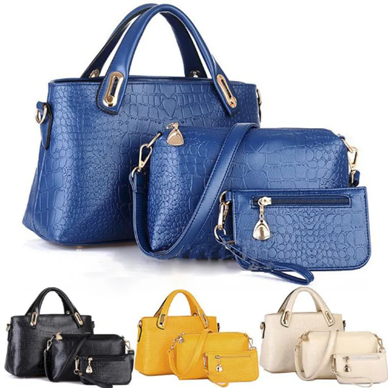 SFG HOUSE 3PS набор женских сумок роскошные женские сумки из крокодиловой кожи на
