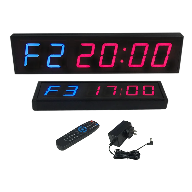 

6 digit 4 inch LED digital gym clock timer