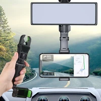 car phone holder auto rearview mirror mount gps stand mobile cell phone navigation barcket seat hanging clip car accessories