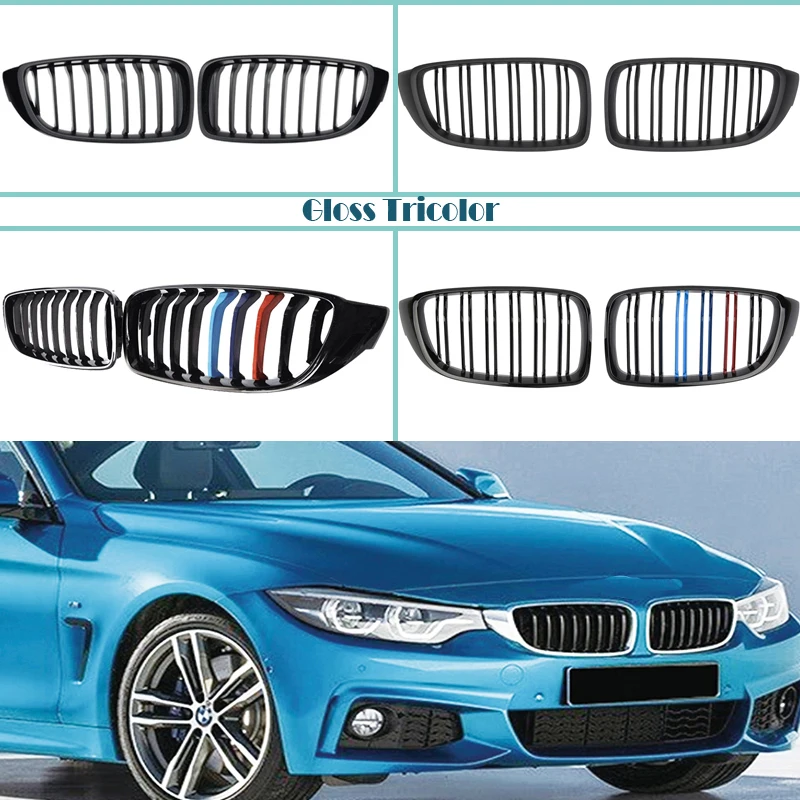 Углеродное волокно/черный Передний бампер гоночные грили почек решетки для BMW F32