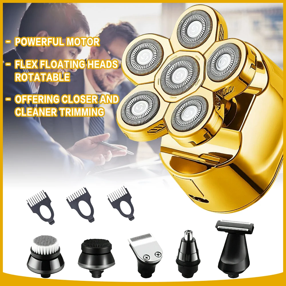 Facial Cleaning Trimming Razor Bald Hair Skull Trimmer Beard Remover Tool Rechargeable