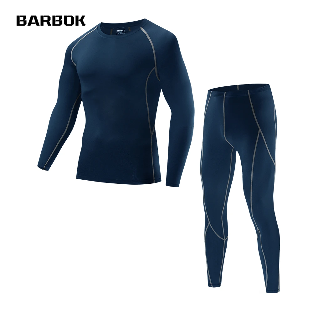 

WOSAWE Winter Thermal Underwear Men Warm Cycling Base Layer Quick Drying Sportswear Compression Clothing Fitness Training Kit