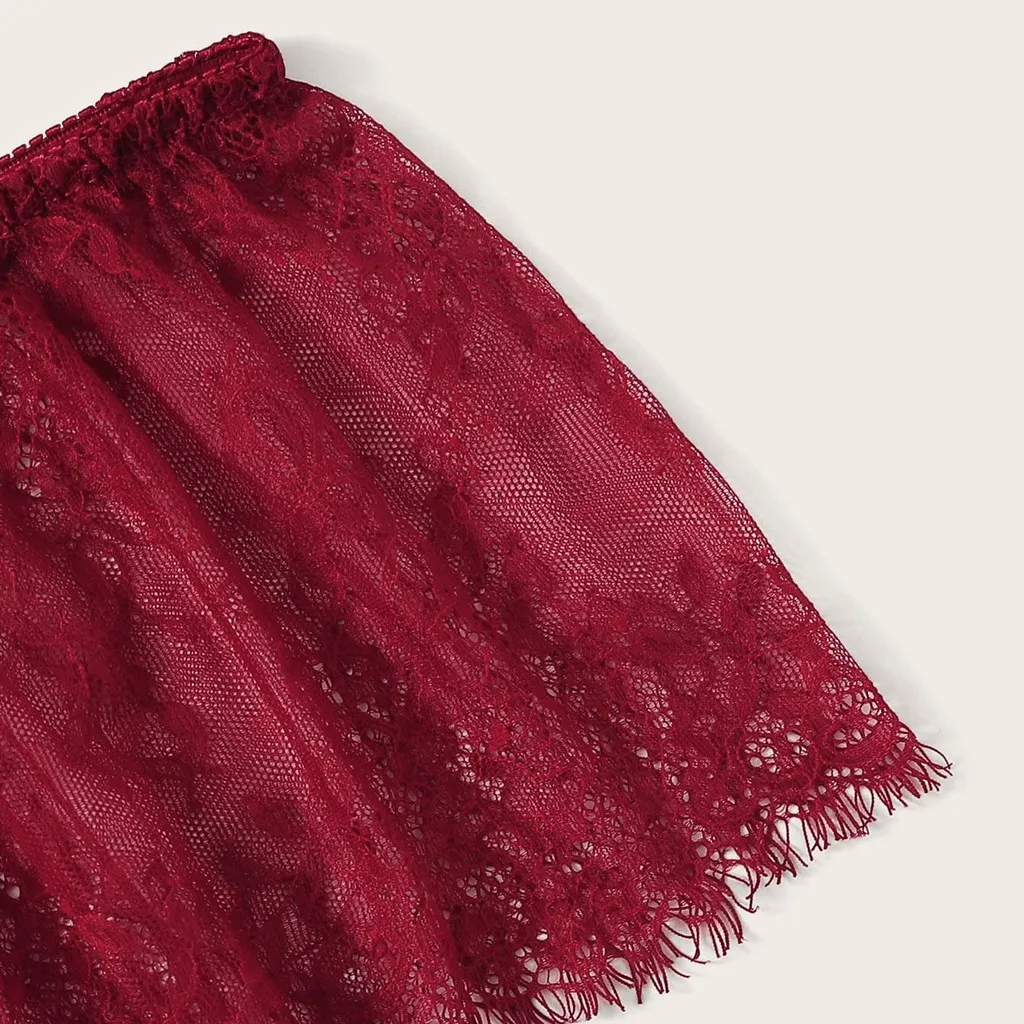 

Sexy lingerie pajamas for women kigurumi home clothes nightie Floral Transparent Sling Lace Camisole Backless Short Sleepwear h5