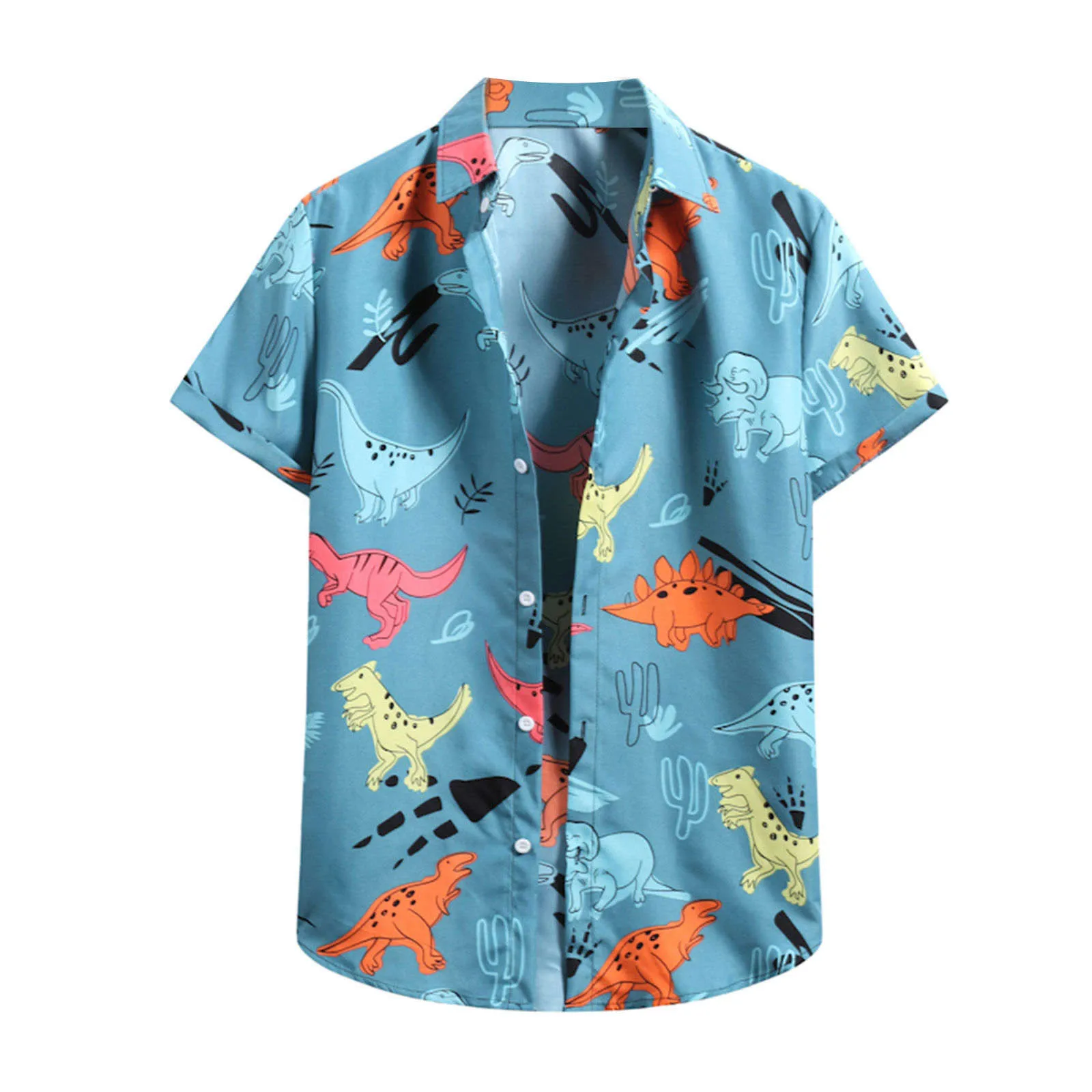 Мужские Оригинальные Гавайские пляжные рубашки с цветами, дышащая винтажная одежда, мужская рубашка с высоким воротником, рубашки с коротк...