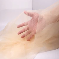 soft skin color mesh fabric diy wedding dress fabric transparent soft light invisible net yarn