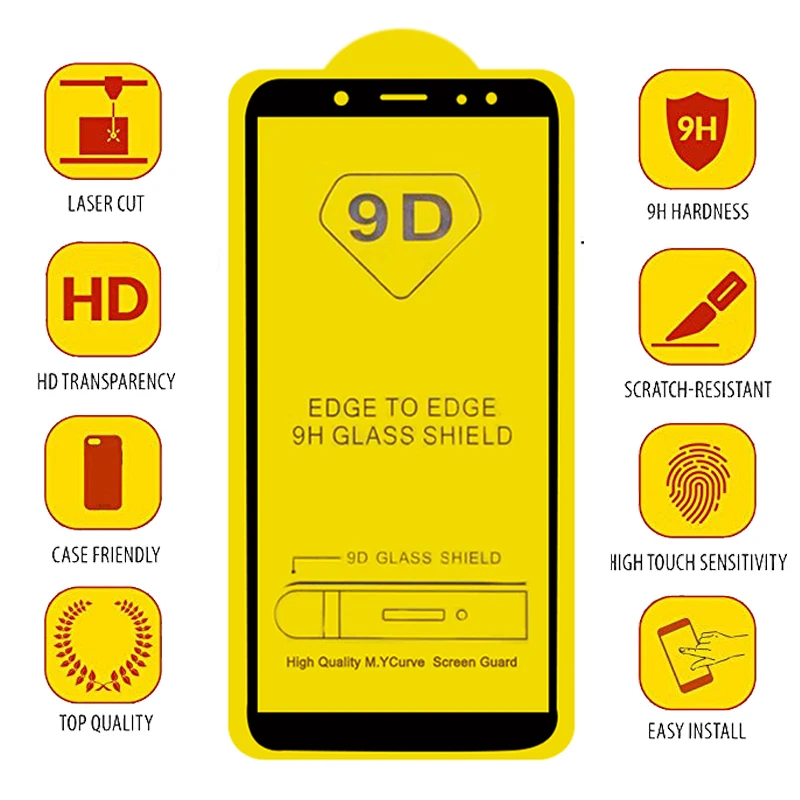9D защитный Стекло на для Samsung Galaxy A8 2018 экран протектор a6 a7 a9 plus cam лист tremp 6 7 8 9 a750