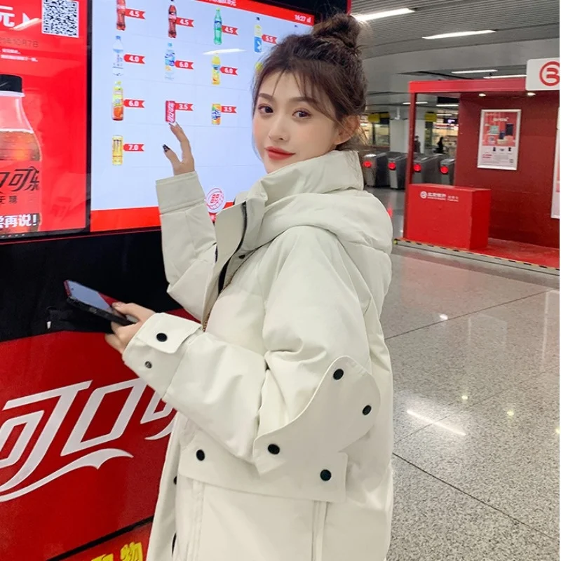 Winter Women Loose Parkas Jacket Casual Black Thick Warm Windproof Parkas Coat 2021 Fashion Female outwear Long parkas