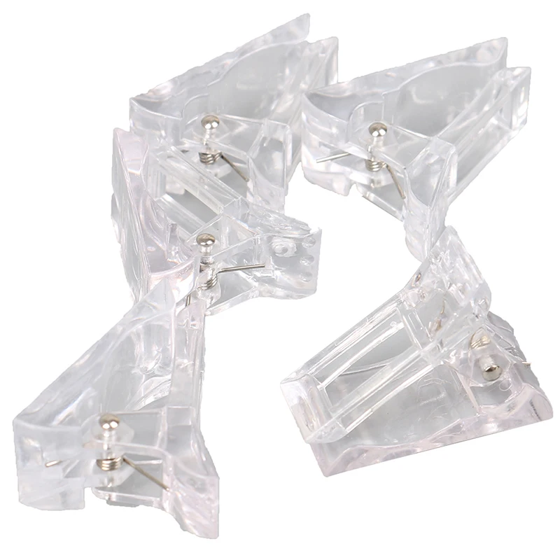 5 шт. пластиковый прозрачный поли гель для быстрого строительства ногтей зажимы