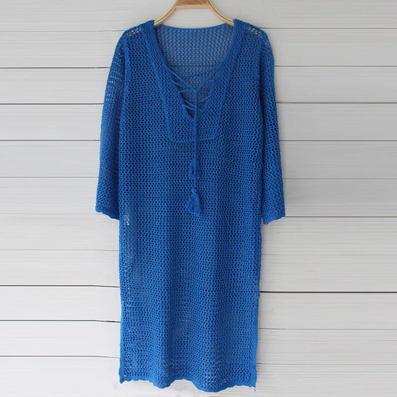 2019 Новая Сексуальная Пляжная накидка бикини вязанный крючком купальник Женская