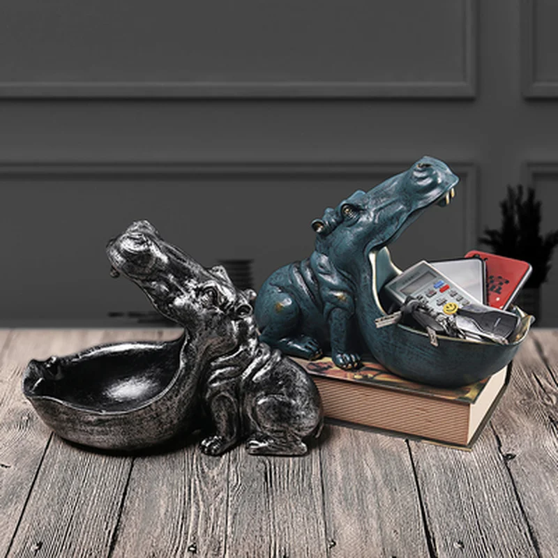 Статуэтка бегемота из смолы домашний декор Современная Скандинавская коробка