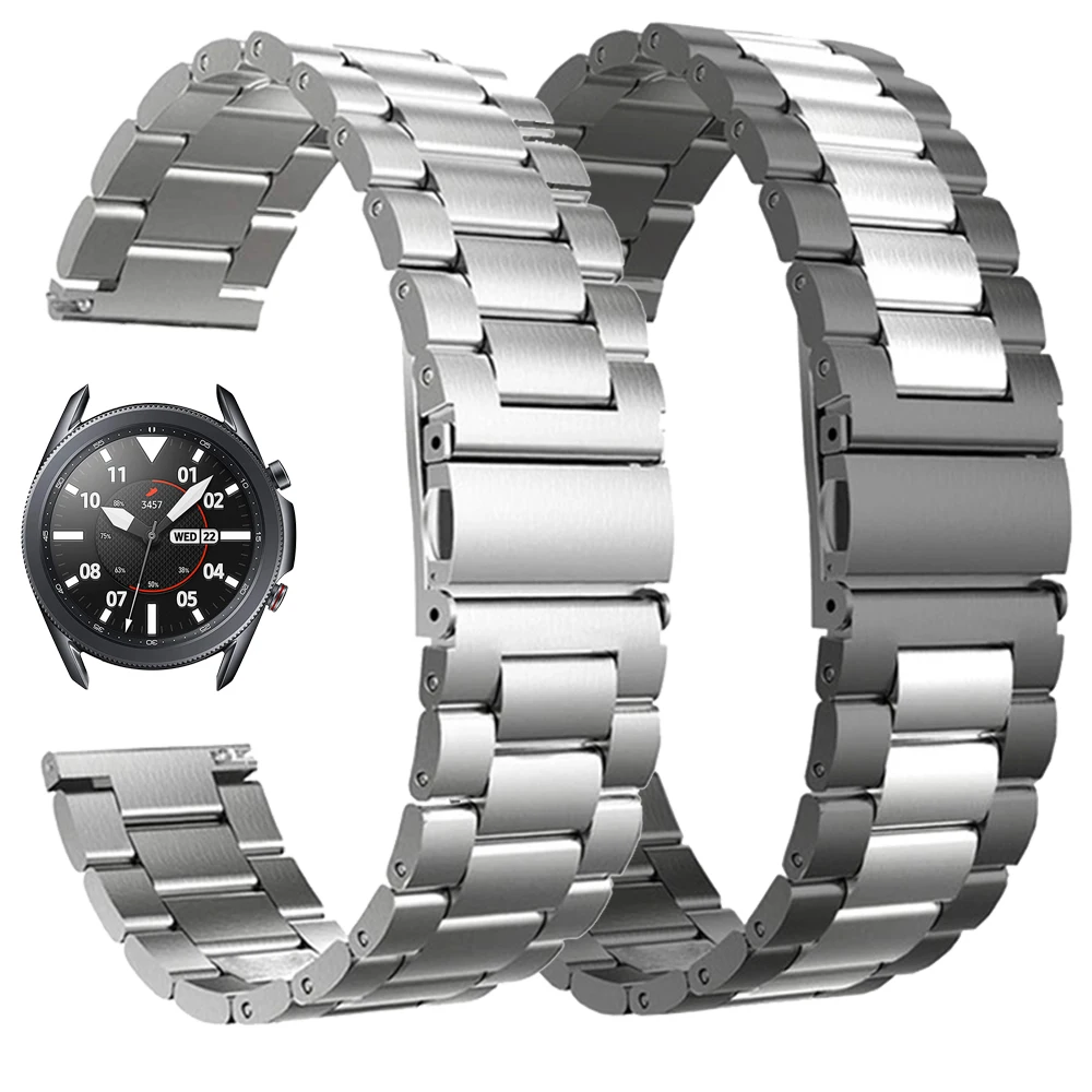 

Stainless Steel Wrist Strap for Samsung Galaxy Watch 3 4 Classic 46mm 42mm Band Bracelet Active 2 Gear 20 22mm Metal Watchband
