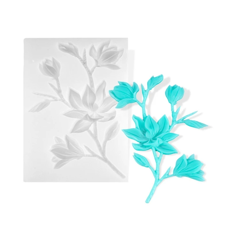 

Rose Flower Lily Leaves Floral Theme UV Resin Silicone Mold Epoxy Resin Mould