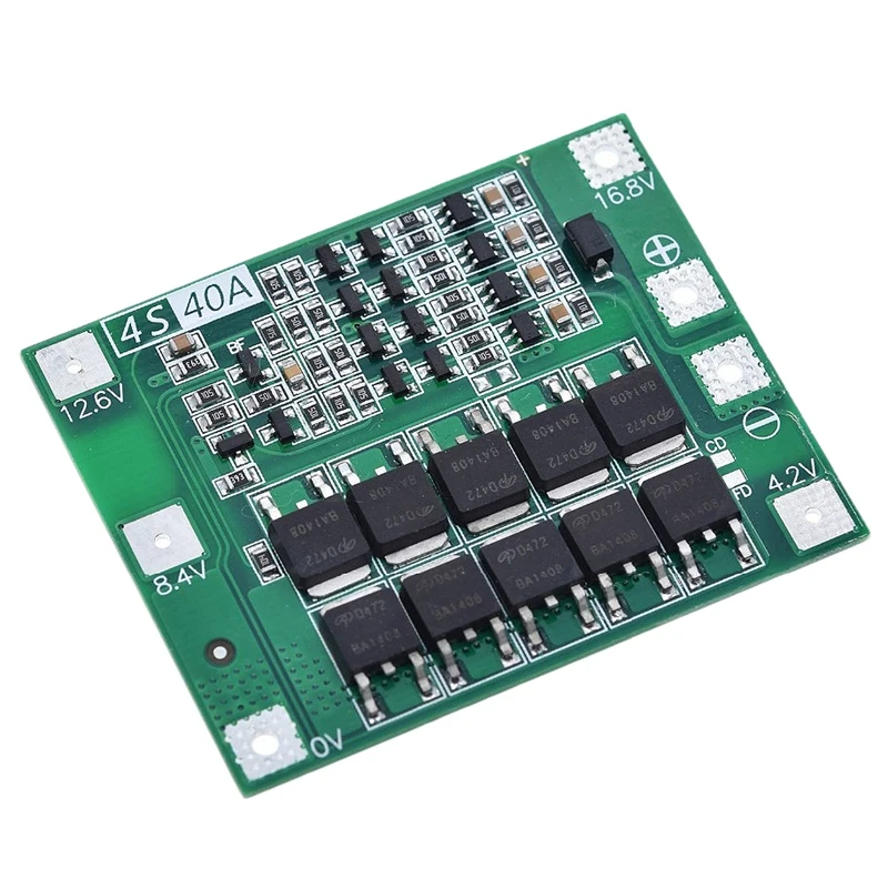 

RISE-4S 40A Li-Ion Lithium Battery 18650 Charger Pcb Bms Protection Board for Drill Motor 14.8V 16.8V Lipo Cell Module