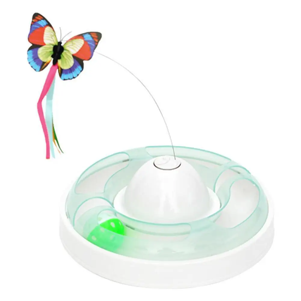 

Cat Electric Butterfly Toys Teaser Stick Cat Turntable Ball Automatic Toy