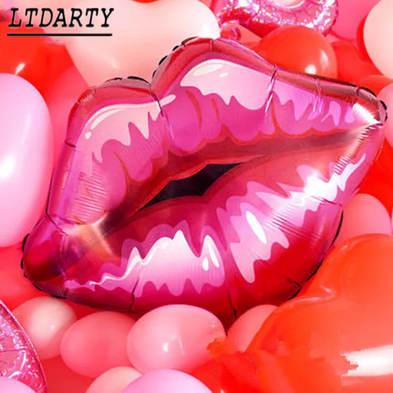 2 шт. красного цвета большой поцелуя для Фольга шары надувные свадебные украшения